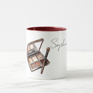 Bruine Crème Make-up Oogschaduw Mok