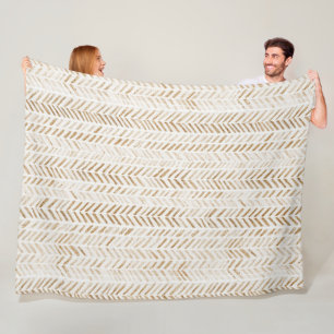 Bruine Crème Pijlen Fleece Deken