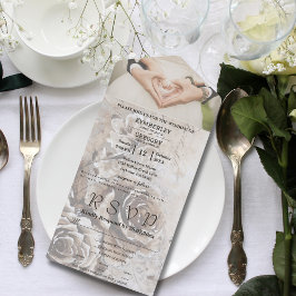  bruine crème Rozen bloemfoto website All In One Uitnodiging