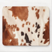 Bruine Crème Southwest Koehuid Muismat (Voorkant)