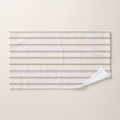 Bruine Crème Strepen Bad Handdoek (Handdoek)
