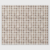 Bruine Crème Strepen Cadeaupapier (Vlak)