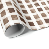 Bruine Crème Strepen Cadeaupapier (Rol Hoek)