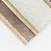 Bruine Crème Strepen Fleece Deken (Hoek)