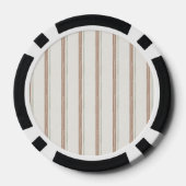 Bruine Crème Strepen Poker Chips (Achterkant)