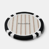 Bruine Crème Strepen Poker Chips (Enkel)