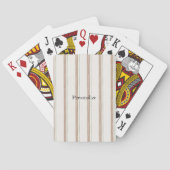 Bruine Crème Strepen Pokerkaarten (Achterkant)