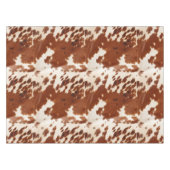 Bruine Crème Wit Koeienhuid Tafelkleed (Voorkant (Horizontaal))