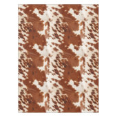 Bruine Crème Wit Koeienhuid Tafelkleed (Voorkant)