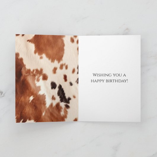 Bruine Crème Zuidwest Cowhide Kaart (Binnen)