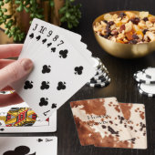 Bruine Crème Zuidwest Koehuid Kerst Pokerkaarten (Insitu)