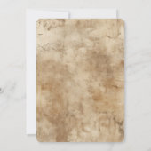 Bruine Crème Zuidwest Koeienhuid Bruiloft Kaart (Achterkant)