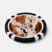 Bruine Crème Zuidwest Koeienhuid Kerst Poker Chips (Enkel)