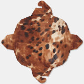 Bruine Crème Zwart Koeienhuid Wedding Bedankdoosjes (Ongevouwen)