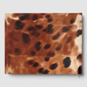Bruine Crème Zwart Koeienhuid Wedding Gastenboek (Achterkant)