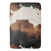 Bruine crème zwart zuidwesten Koeienhuid Badmat (Voorkant Verticaal)