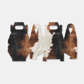 Bruine crème zwart zuidwesten Koeienhuid Bedankdoosjes (Uitgevouwen)