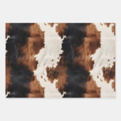 Bruine crème zwart zuidwesten Koeienhuid Inpakpapier Vel (Voorkant 3)