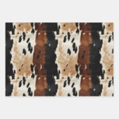 Bruine crème zwart zuidwesten Koeienhuid Inpakpapier Vel (Voorkant 2)