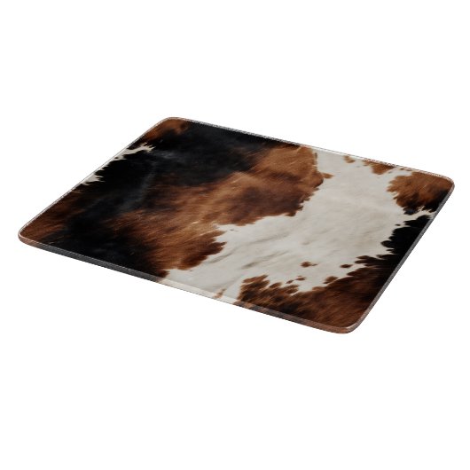 Bruine crème zwart zuidwesten Koeienhuid Snijplank (Hoek)