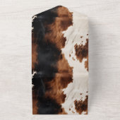 Bruine Crème Zwarte Zuidwest Cowboy Cowgirl Koeien All In One Uitnodiging (Buitenkant)