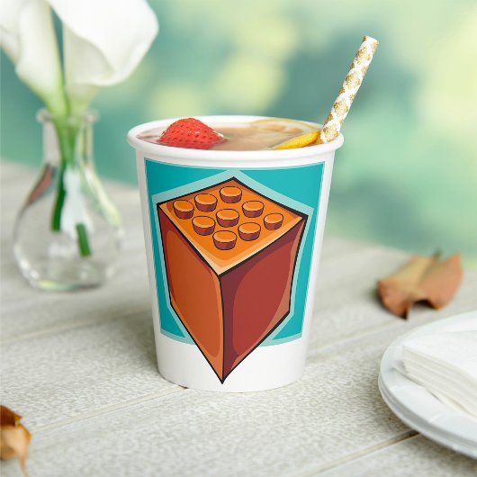 Bruine Cube Papieren Bekers