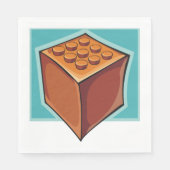 Bruine Cube Servet (Voorkant)