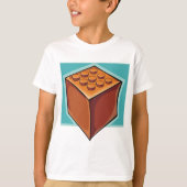 Bruine Cube T-shirt (Voorkant)