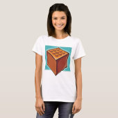 Bruine Cube T-shirt (Voorkant volledig)