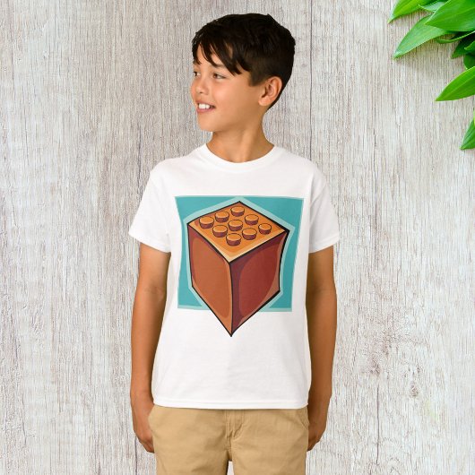 Bruine Cube T-shirt