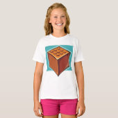Bruine Cube T-shirt (Voorkant volledig)