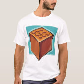 Bruine Cube T-shirt (Voorkant)