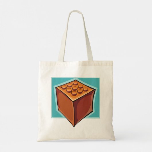 Bruine Cube Tote Bag (Achterkant)