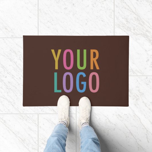 Bruine Custom Deurmat met Logo Business Deurmat (Binnen)