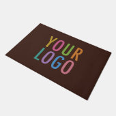Bruine Custom Deurmat met Logo Business Deurmat (Schuin)