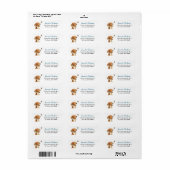 Bruine Dachshond Hond Vlinder Wonder Etiket (Full Sheet)
