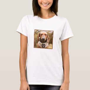 Bruine Dachshond met gesloten ogen T-shirt