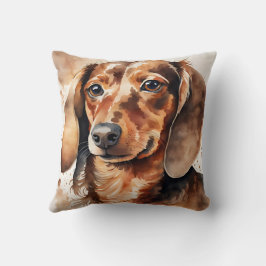 Bruine Dachshund  Kussen