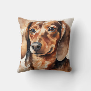 Bruine Dachshund  Kussen