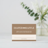 Bruine Dasje Luier Raffle Informatiekaartje (Staand voorkant)