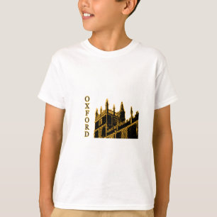 Bruine de Spiralen van de Bouw van Oxford Engeland T-shirt