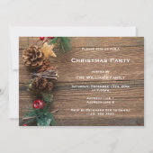 Bruine decoratieve kerstfeest kaart (Voorkant)