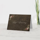 bruine demask en bouquet kaart (Voorkant)