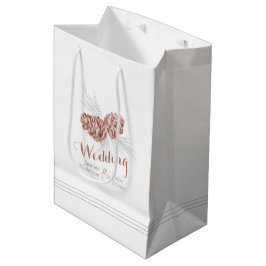 Bruine dennenaaltje voor bruiloft medium cadeauzakje