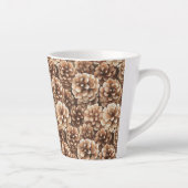 Bruine dennenappels   latte mok (Rechts)
