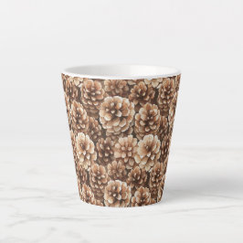 Bruine dennenappels   latte mok