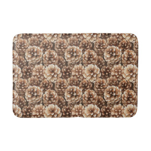 Bruine dennenappels natuur bruidsuitnodiging badmat