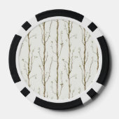 Bruine dennenappels natuur poker chips (Achterkant)