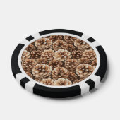 Bruine dennenappels natuur poker chips (Enkel)
