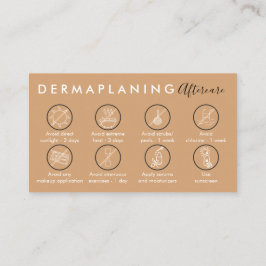 Bruine Dermaplaning Nazorg Post Instructies Visitekaartje
